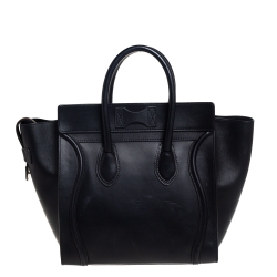 Pre Owned حقيبة يد سيلين ميني لاغيدج جلد سوداء