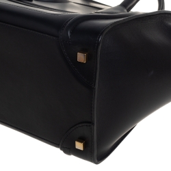 Pre Owned حقيبة يد سيلين ميني لاغيدج جلد سوداء