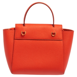 Pre Owned Celine Red Leather Nano Belt Top Handle Bag