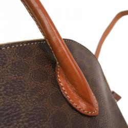 Pre Owned Celine Brown Vintage Monogram Macadam Boston 