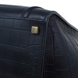 Pre Owned Celine Black Croc Embossed Phantom Bag
