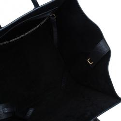 Pre Owned Celine Black Croc Embossed Phantom Bag