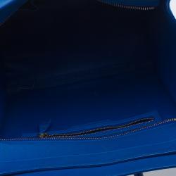 Pre Owned Celine Blue Leather Mini Luggage Tote
