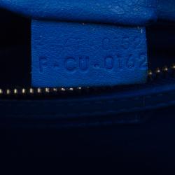Pre Owned Celine Blue Leather Mini Luggage Tote