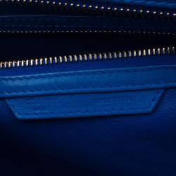 Pre Owned Celine Blue Leather Mini Luggage Tote