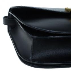 Pre Owned Celine Black Leather Medium Classic Box Shoulder Bag