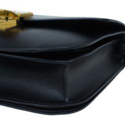 Pre Owned Celine Black Leather Medium Classic Box Shoulder Bag