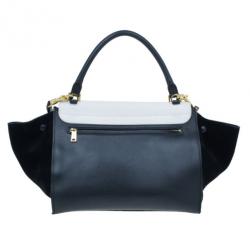 Pre Owned Celine Two Tone Leather Trapeze Bag