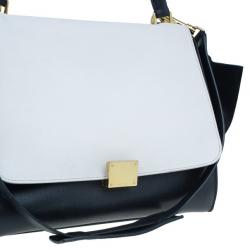 Pre Owned Celine Two Tone Leather Trapeze Bag