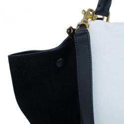 Pre Owned Celine Two Tone Leather Trapeze Bag