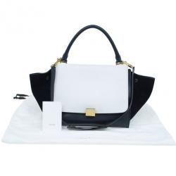 Pre Owned Celine Two Tone Leather Trapeze Bag