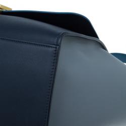 Pre Owned Celine Tricolor Calfskin Medium Trapeze Bag