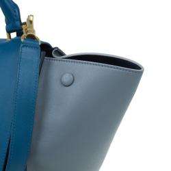 Pre Owned Celine Tricolor Calfskin Medium Trapeze Bag