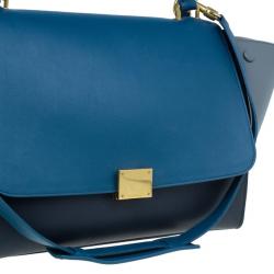 Pre Owned Celine Tricolor Calfskin Medium Trapeze Bag
