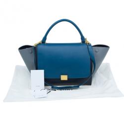 Pre Owned Celine Tricolor Calfskin Medium Trapeze Bag