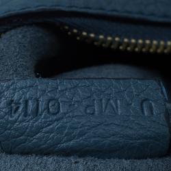 Pre Owned Celine Teal Blue Calfskin Leather Small Tie Tote 