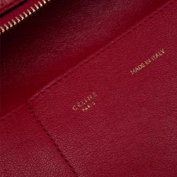 Celine Red Python and Suede Medium Trapeze Bag