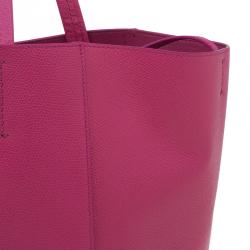 Pre Owned Celine Pink Leather Small Horizontal Phantom Cabas Tote