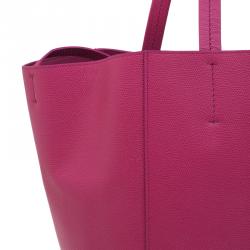 Pre Owned Celine Pink Leather Small Horizontal Phantom Cabas Tote