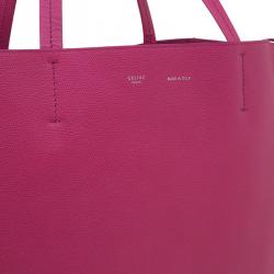 Pre Owned Celine Pink Leather Small Horizontal Phantom Cabas Tote