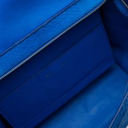Celine Blue Python/Suede Medium Trapeze Bag