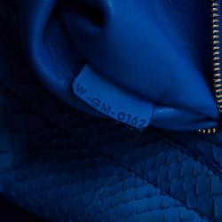 Celine Blue Python/Suede Medium Trapeze Bag