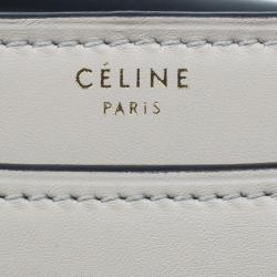 Pre Owned Celine Black and White Calfskin Medium Case Flap Bag