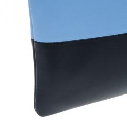 Pre Owned Celine Blue Leather Solo Clutch