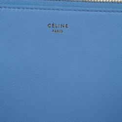 Pre Owned Celine Blue Leather Solo Clutch