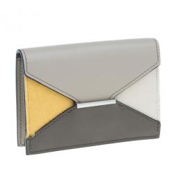 Pre Owned Celine Saffron Pony Hair and Leather Diamond Card Case