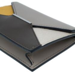 Pre Owned Celine Saffron Pony Hair and Leather Diamond Card Case