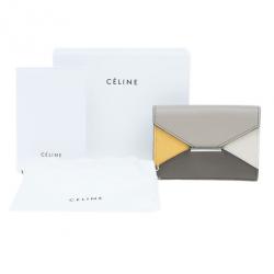 Pre Owned Celine Saffron Pony Hair and Leather Diamond Card Case