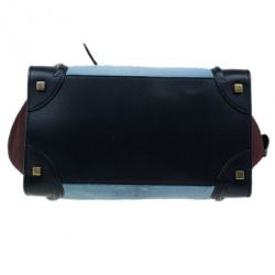 Pre Owned Celine Tricolor Pony Hair Mini Luggage Tote