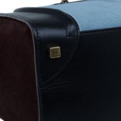 Pre Owned Celine Tricolor Pony Hair Mini Luggage Tote
