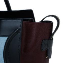 Pre Owned Celine Tricolor Pony Hair Mini Luggage Tote