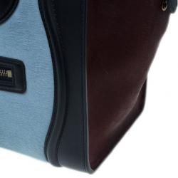 Pre Owned Celine Tricolor Pony Hair Mini Luggage Tote
