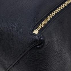 Pre Owned Celine Black Leather Vertical Zipper Gusset Cabas Tote
