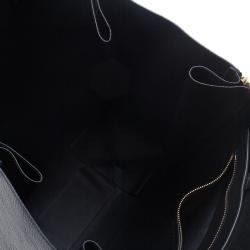 Pre Owned Celine Black Leather Vertical Zipper Gusset Cabas Tote