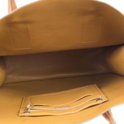 Pre Owned Celine Light Brown Leather Front Flap Tote