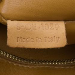 Pre Owned Celine Light Brown Leather Front Flap Tote