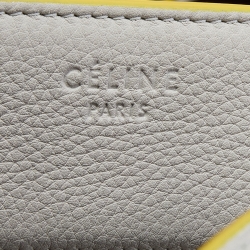 Pre Owned Celine Off White Leather Medium Phantom Luggage Tote