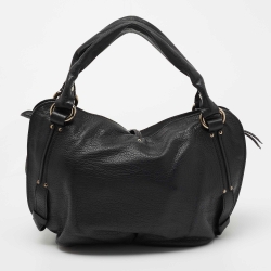 Pre Owned Celine Black Leather Satchel