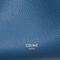Pre Owned Celine Blue Leather Small Sangle Bucket Bag