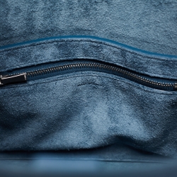 Pre Owned Celine Blue Leather Small Sangle Bucket Bag