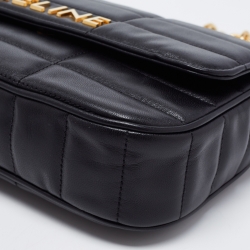 Pre Owned Celine Black Quilted Matelasse Leather Chain Shoulder Bag
