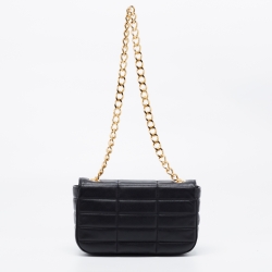 Pre Owned Celine Black Quilted Matelasse Leather Chain Shoulder Bag