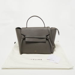 مملوكة مسبقًا Celine Grey Leather Mini Belt Top Handle Bag