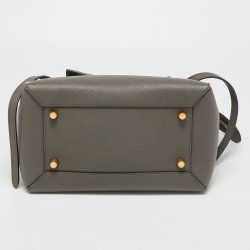 مملوكة مسبقًا Celine Grey Leather Mini Belt Top Handle Bag