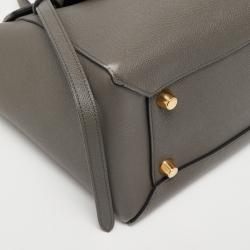 مملوكة مسبقًا Celine Grey Leather Mini Belt Top Handle Bag