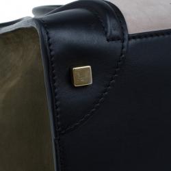 Pre Owned Celine Tricolor Smooth Leather Mini Luggage Tote